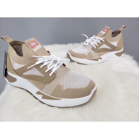 NEW SIZE 9.5 Marco Ecko Unltd Running Shoes Beige Taupe Athletic Walking Men's - Picture 1 of 7